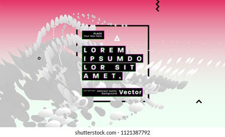 Geometric cover background with abstract liquid dynamic fluid shapes. Vector illustration