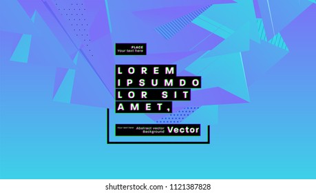 Geometric cover background with abstract liquid dynamic fluid shapes. Vector illustration