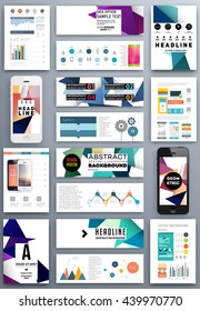 Geometric Cover Background, Brochure Template Layout for Annual Report or Magazine Design. A4 Booklet. Triangular or Polygonal Structures. Vector Illustration.