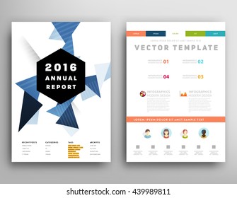 Geometrisches Titelhintergrund, Broschüren-Vorlagenlayout für den Geschäftsbericht oder Magazin-Design. A4-Broschüre. Dreieckige oder polygonale Strukturen. Vektorgrafik