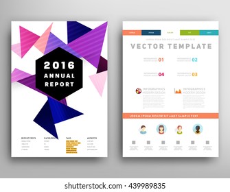 Geometrisches Titelhintergrund, Broschüren-Vorlagenlayout für den Geschäftsbericht oder Magazin-Design. A4-Broschüre. Dreieckige oder polygonale Strukturen. Vektorgrafik