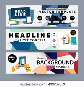 Geometric Cover Background, Brochure Template Layout for Annual Report or Magazine Design. A4 Booklet. Triangular or Polygonal Structures. Vector Illustration