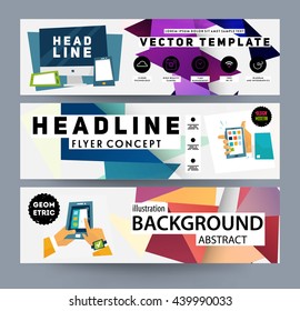 Geometric Cover Background, Brochure Template Layout for Annual Report or Magazine Design. A4 Booklet. Triangular or Polygonal Structures. Vector Illustration