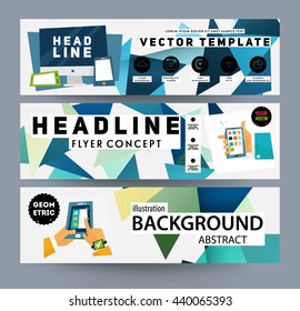 Geometric Cover Background, Brochure Template Layout for Annual Report or Magazine Design. A4 Booklet. Triangular or Polygonal Structures. Vector Illustration