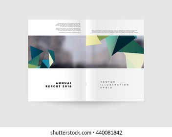 Fondo de la cubierta geométrica, Diseño de la plantilla de folleto para el informe anual o el diseño de la revista. Folleto A4. Estructuras triangulares o poligonales. Ilustración vectorial