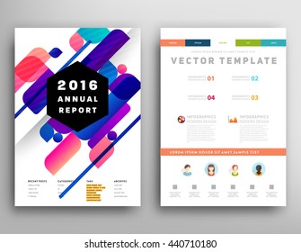 Geometric Cover Background, Brochure Template Layout for Annual Report or Magazine Design. A4 Booklet. Triangular or Polygonal Structures. Vector Illustration.