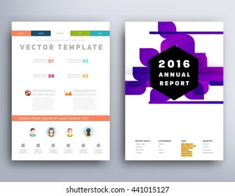 Geometric Cover Background, Brochure Template Layout for Annual Report or Magazine Design. A4 Booklet. Triangular or Polygonal Structures. Vector Illustration.