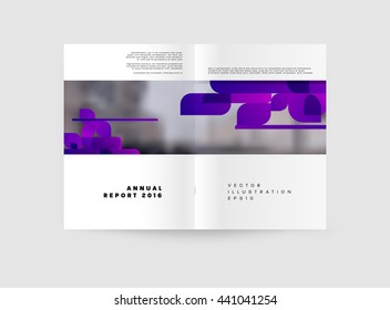 Geometric Cover Background, Brochure Template Layout for Annual Report or Magazine Design. A4 Booklet. Triangular or Polygonal Structures. Vector Illustration.
