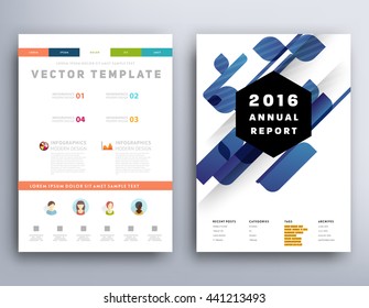 Geometric Cover Background, Brochure Template Layout for Annual Report or Magazine Design. A4 Booklet. Triangular or Polygonal Structures. Vector Illustration.