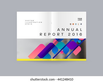 Geometrisches Titelhintergrund, Broschüren-Vorlagenlayout für den Geschäftsbericht oder Magazin-Design. A4-Broschüre. Dreieckige oder polygonale Strukturen. Vektorgrafik.