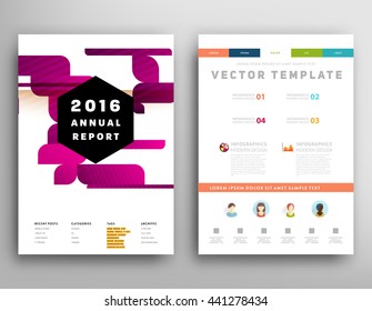 Geometric Cover Background, Brochure Template Layout for Annual Report or Magazine Design. A4 Booklet. Triangular or Polygonal Structures. Vector Illustration.