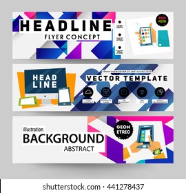Geometric Cover Background, Brochure Template Layout for Annual Report or Magazine Design. A4 Booklet. Triangular or Polygonal Structures. Vector Illustration.