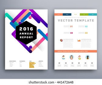 Geometric Cover Background, Brochure Template Layout for Annual Report or Magazine Design. A4 Booklet. Triangular or Polygonal Structures. Vector Illustration.
