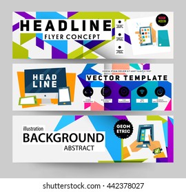 Geometric Cover Background, Brochure Template Layout for Annual Report or Magazine Design. A4 Booklet. Triangular or Polygonal Structures. Vector Illustration