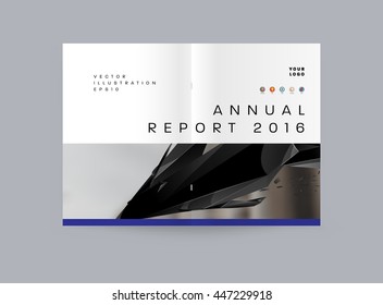 Geometric Cover Background, Brochure Template Layout for Annual Report or Business Design. A4 Booklet. Triangular or Polygonal Structures. Vector Illustration.