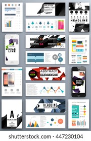 Geometric Cover Background, Brochure Template Layout for Annual Report or Business Design. A4 Booklet. Triangular or Polygonal Structures. Vector Illustration.