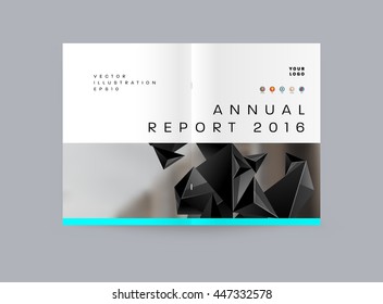 Geometrischer Cover-Hintergrund, Broschüren-Template-Layout für Geschäftsbericht oder Business Design. A4-Broschüre. Dreieckige oder polygonale Strukturen. Vektorgrafik.