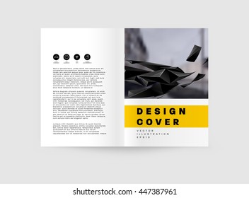 Geometrischer Cover-Hintergrund, Broschüren-Template-Layout für Geschäftsbericht oder Business Design. A4-Broschüre. Dreieckige oder polygonale Strukturen. Vektorgrafik.