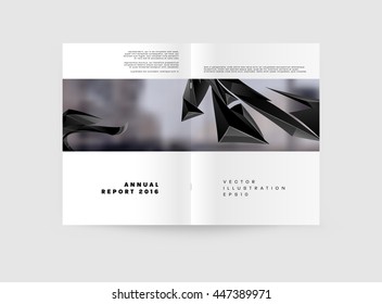 Fondo de la cubierta geométrica, diseño de plantilla de folleto para el informe anual o el diseño empresarial. Folleto A4. Estructuras triangulares o poligonales. Ilustración vectorial.