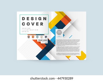 Geometrischer Cover-Hintergrund, Broschüren-Template-Layout für Geschäftsbericht oder Business Design. A4-Broschüre. Dreieckige oder polygonale Strukturen. Vektorgrafik.