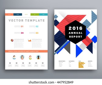 Geometrischer Cover-Hintergrund, Broschüren-Template-Layout für Geschäftsbericht oder Business Design. A4-Broschüre. Dreieckige oder polygonale Strukturen. Vektorgrafik.
