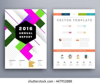 Geometric Cover Background, Brochure Template Layout for Annual Report or Business Design. A4 Booklet. Triangular or Polygonal Structures. Vector Illustration.