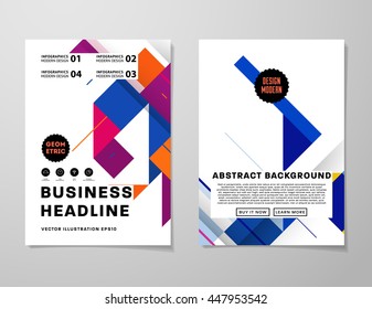 Geometrischer Cover-Hintergrund, Broschüren-Template-Layout für Geschäftsbericht oder Business Design. A4-Broschüre. Dreieckige oder polygonale Strukturen. Vektorgrafik.