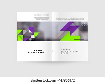 Fondo de la cubierta geométrica, diseño de plantilla de folleto para el informe anual o el diseño empresarial. Folleto A4. Estructuras triangulares o poligonales. Ilustración vectorial.