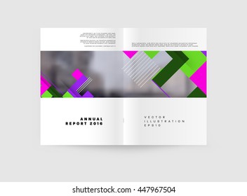 Fondo de la cubierta geométrica, diseño de plantilla de folleto para el informe anual o el diseño empresarial. Folleto A4. Estructuras triangulares o poligonales. Ilustración vectorial.