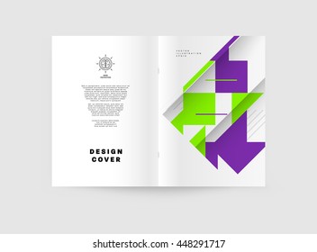 Geometrischer Cover-Hintergrund, Broschüren-Template-Layout für Geschäftsbericht oder Business Design. A4-Broschüre. Dreieckige oder polygonale Strukturen. Vektorgrafik.