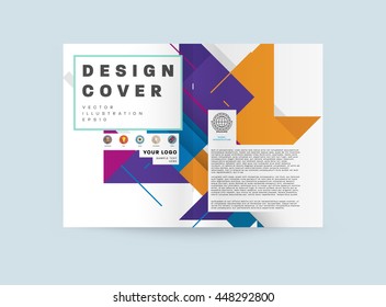 Geometrischer Cover-Hintergrund, Broschüren-Template-Layout für Geschäftsbericht oder Business Design. A4-Broschüre. Dreieckige oder polygonale Strukturen. Vektorgrafik.