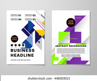Fondo de la cubierta geométrica, diseño de plantilla de folleto para el informe anual o el diseño empresarial. Folleto A4. Estructuras triangulares o poligonales. Ilustración vectorial.