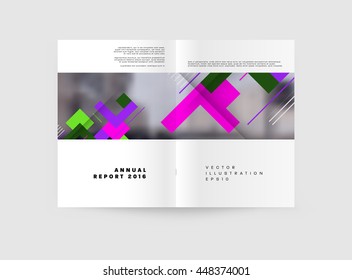 Fondo de la cubierta geométrica, diseño de plantilla de folleto para el informe anual o el diseño empresarial. Folleto A4. Estructuras triangulares o poligonales. Ilustración vectorial.