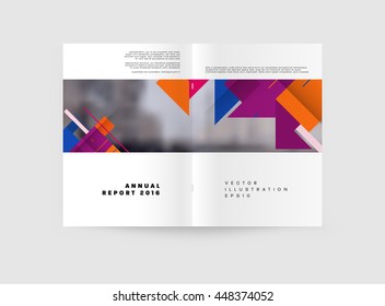 Geometrischer Cover-Hintergrund, Broschüren-Template-Layout für Geschäftsbericht oder Business Design. A4-Broschüre. Dreieckige oder polygonale Strukturen. Vektorgrafik.