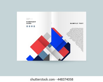 Geometrischer Cover-Hintergrund, Broschüren-Template-Layout für Geschäftsbericht oder Business Design. A4-Broschüre. Dreieckige oder polygonale Strukturen. Vektorgrafik.