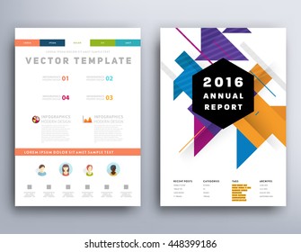 Fondo de la cubierta geométrica, diseño de plantilla de folleto para el informe anual o el diseño empresarial. Folleto A4. Estructuras triangulares o poligonales. Ilustración vectorial.