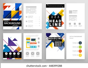 Geometrischer Cover-Hintergrund, Broschüren-Template-Layout für Geschäftsbericht oder Business Design. A4-Broschüre. Dreieckige oder polygonale Strukturen. Vektorgrafik.