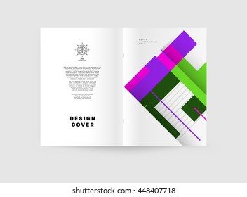 Geometrischer Cover-Hintergrund, Broschüren-Template-Layout für Geschäftsbericht oder Business Design. A4-Broschüre. Dreieckige oder polygonale Strukturen. Vektorgrafik.