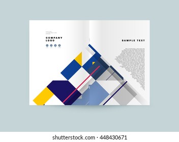 Geometrischer Cover-Hintergrund, Broschüren-Template-Layout für Geschäftsbericht oder Business Design. A4-Broschüre. Dreieckige oder polygonale Strukturen. Vektorgrafik.