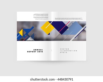 Geometrischer Cover-Hintergrund, Broschüren-Template-Layout für Geschäftsbericht oder Business Design. A4-Broschüre. Dreieckige oder polygonale Strukturen. Vektorgrafik.