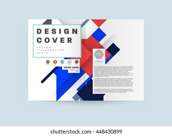 Fondo de la cubierta geométrica, diseño de plantilla de folleto para el informe anual o el diseño empresarial. Folleto A4. Estructuras triangulares o poligonales. Ilustración vectorial.