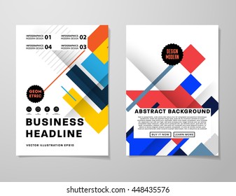 Fondo de la cubierta geométrica, diseño de plantilla de folleto para el informe anual o el diseño empresarial. Folleto A4. Estructuras triangulares o poligonales. Ilustración vectorial.