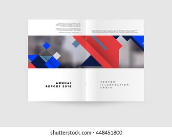 Plano de fundo da capa geométrica, layout do modelo de brochura para relatório anual ou design de negócios. Livreto A4. Estruturas triangulares ou poligonais. Ilustração de vetor.