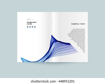 Geometric Cover Background, Brochure Template Layout for Annual Report or Business Design. A4 Booklet. Triangular or Polygonal Structures. Vector Illustration.