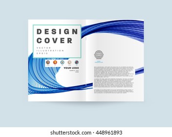Geometric Cover Background, Brochure Template Layout for Annual Report or Business Design. A4 Booklet. Triangular or Polygonal Structures. Vector Illustration.