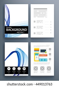 Plano de fundo da capa geométrica, layout do modelo de brochura para relatório anual ou design de negócios. Livreto A4. Estruturas triangulares ou poligonais. Ilustração de vetor.