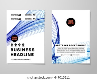 Geometric Cover Background, Brochure Template Layout for Annual Report or Business Design. A4 Booklet. Triangular or Polygonal Structures. Vector Illustration.