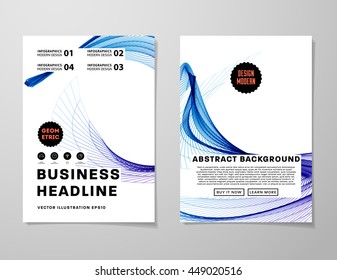 Geometric Cover Background, Brochure Template Layout for Annual Report or Business Design. A4 Booklet. Triangular or Polygonal Structures. Vector Illustration.