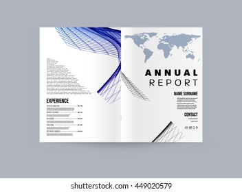 Geometric Cover Background, Brochure Template Layout for Annual Report or Business Design. A4 Booklet. Triangular or Polygonal Structures. Vector Illustration.