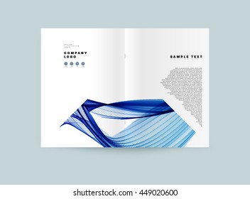 Fondo de la cubierta geométrica, diseño de plantilla de folleto para el informe anual o el diseño empresarial. Folleto A4. Estructuras triangulares o poligonales. Ilustración vectorial.